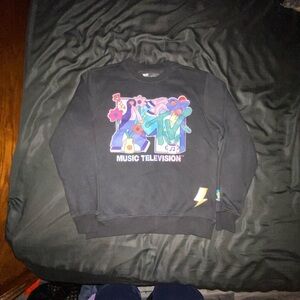 Rare  Black Animated MTV PullOver Sweatshirt